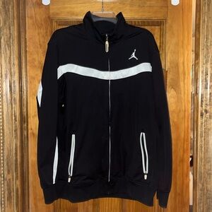 Black and white Jordan jacket dri fit